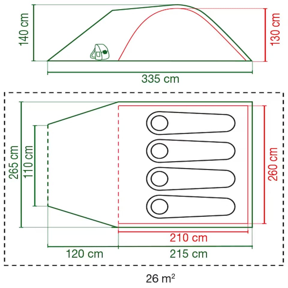 image 1 of Coleman Darwin 4 Plus Dome Tent
