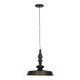 image 2 of Interiors by Premier Lenno Small Leni Black And Gold Pendant Light