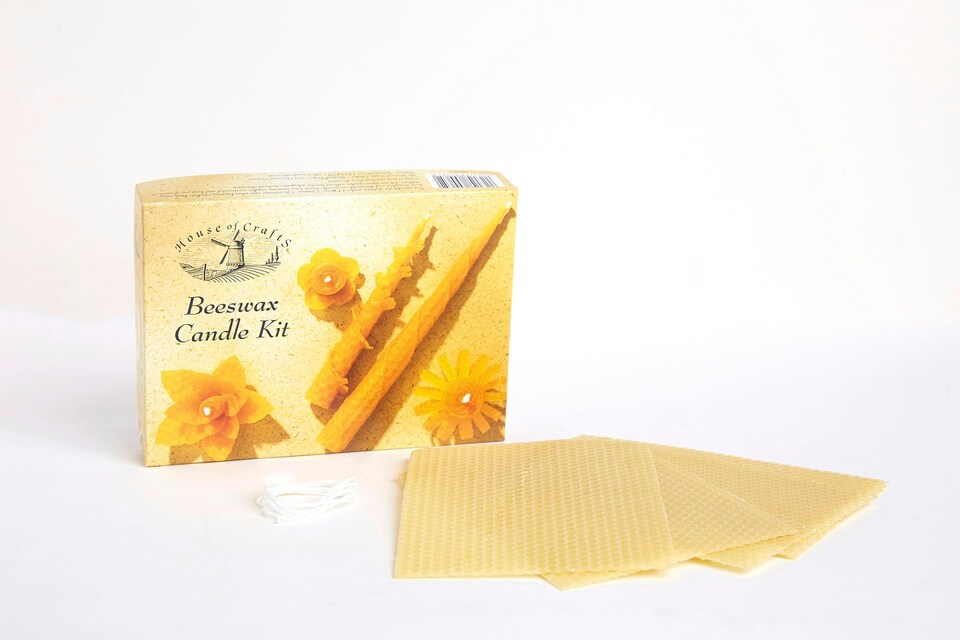 image 1 of House of Crafts Beeswax Candle, Yellow, Single Craft Kit