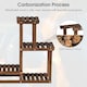 image 10 of COSTWAY Solid Wood Plant Stand Multi Layer Plant Pot Holder Brown