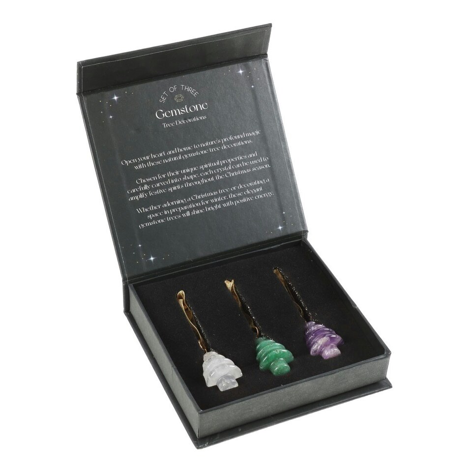 image 1 of Something Different Christmas Tree Decoration (Pack of 3) - White/Green/Purple - One Size