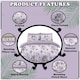 image 2 of VELVETIO Jessica Complete Duvet Cover Set with Fitted Sheet Luxury Bedding Quilt Purple | Single