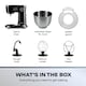 image 6 of Daewoo 3-in-1 1000W 5L Baking Stand Mixer Kit with Splashguard Black | Silver