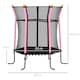 image 5 of HOMCOM 5.4FT Kids Trampoline With Enclosure Indoor Outdoor | Pink | Pink