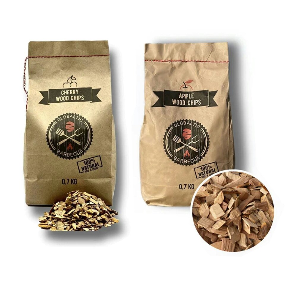 image 1 of Smoking BBQ Wood Chips - 1 x Apple & 1 x Cherry