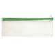 image 1 of Pack of 48 Janrax 13x5" Green Zip Clear Exam Pencil Cases