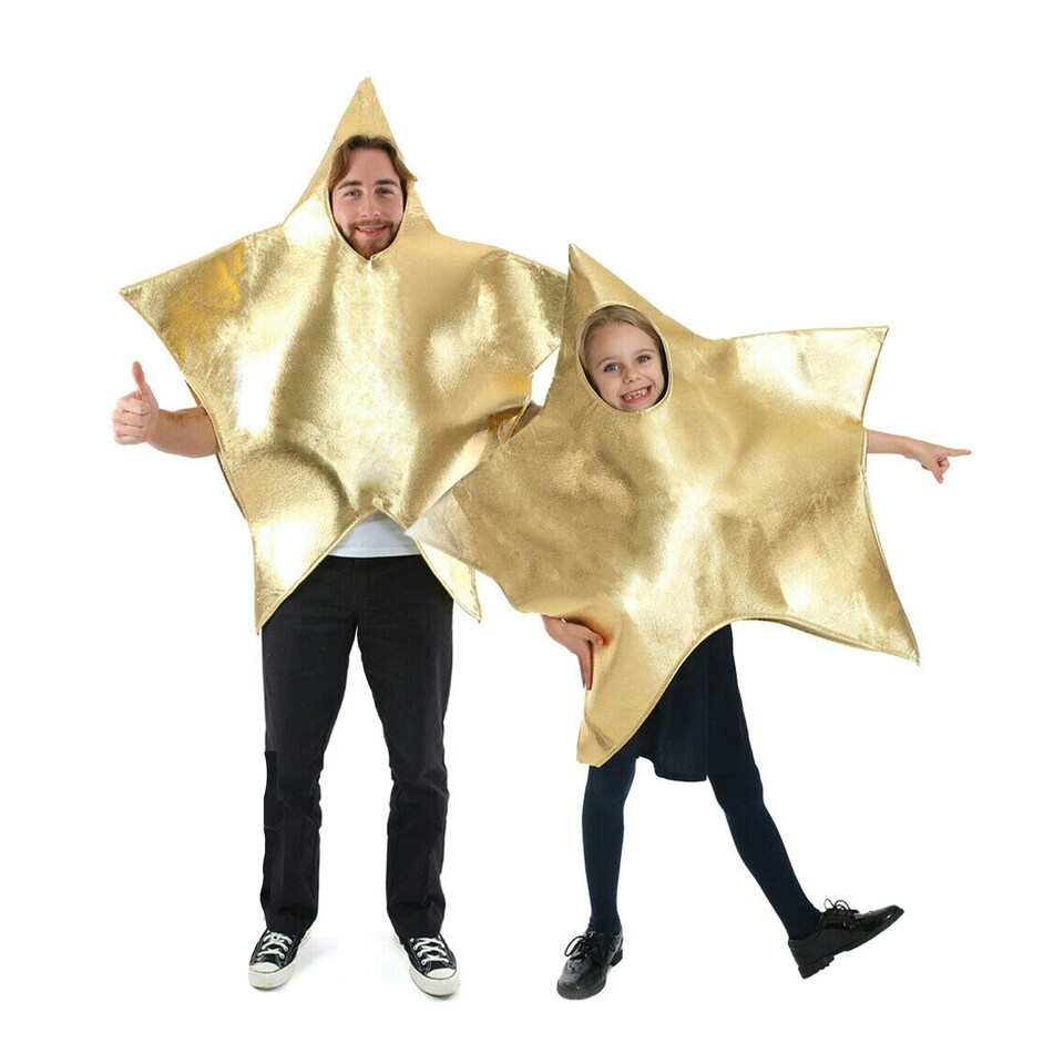 image 1 of Adult Gold Star Costume – Fancy Dress (One Size) N/A | One Size