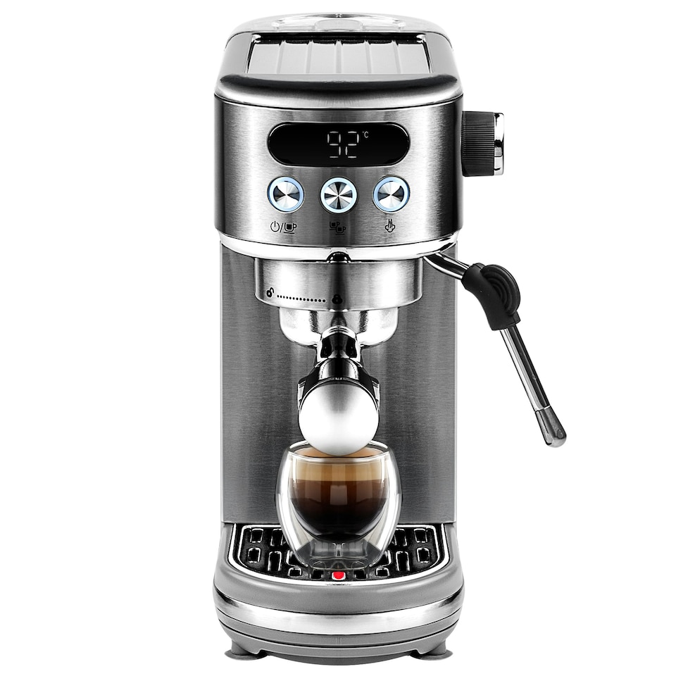 image 1 of Daewoo Digital 20Bar Compact Espresso Coffee Maker with Steam Wand