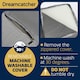 image 7 of Dreamcatcher 4 Step Dog Stairs for Bed 75x40x50cm, High Density Foam Ramp | Grey | Grey | 4 | 1