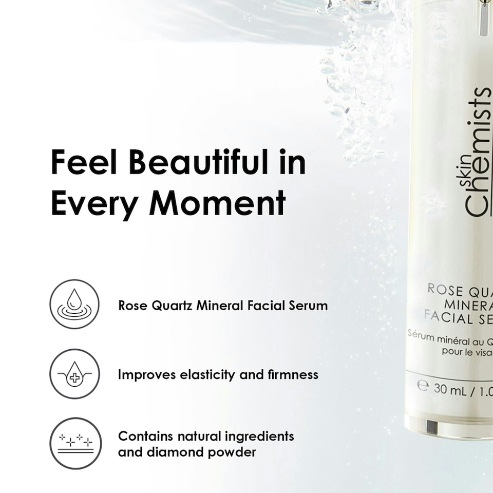 image 1 of skinChemists Rose Quartz Mineral Facial Serum 30ml