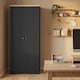 image 8 of HOMCOM 172cm Wooden Storage Cabinet Cupboard With 4 Shelves Black