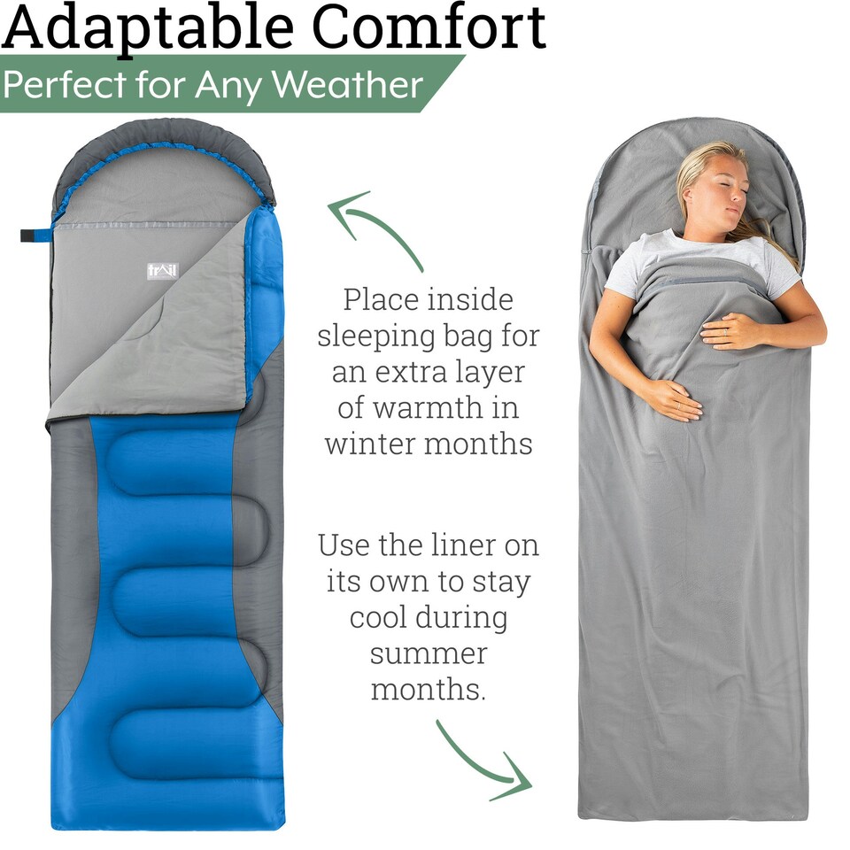 image 1 of Fleece Sleeping Bag Liner