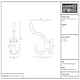 image 4 of Hammer & Tongs Square Back Hat & Coat Hook - W35mm x H80mm - Black