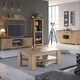 image 5 of Rapallo 2 Door 2 Drawer Sideboard with Wine Rack in Chestnut and Matera Grey