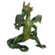 image 3 of Green Standing Dragon Resin Fantasy Sculpture Statue House Ornament Figurine