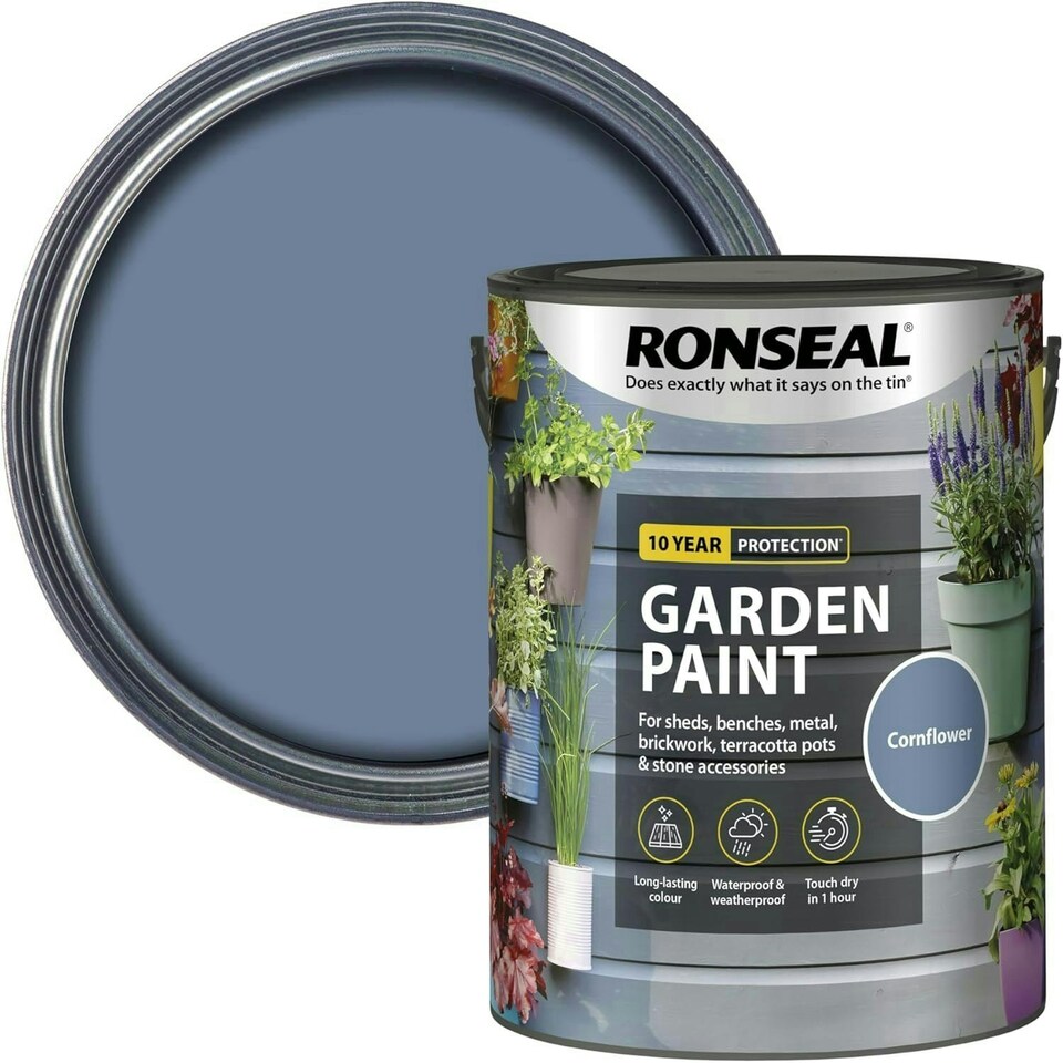 image 1 of Ronseal Garden Paint 5L Cornflower