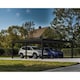 image 2 of Oslo 20 x 20 Feet Carport Kit - Black Structure Grey polycarbonate Panels - L607.5 x W596.5 x H240.5 cm