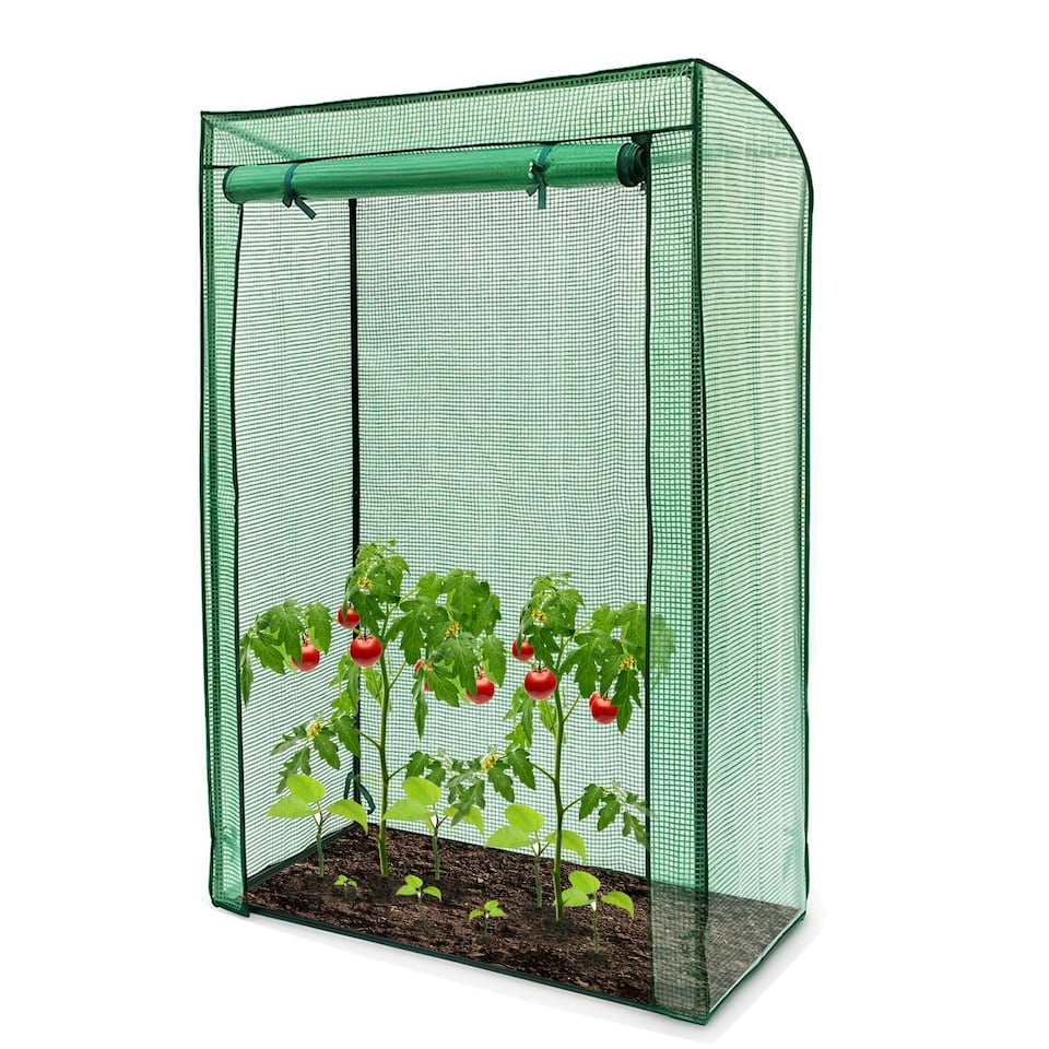 image 1 of Tomato Greenhouse Reinforced Frame & Cover Outdoor Garden Plant Grow Green House
