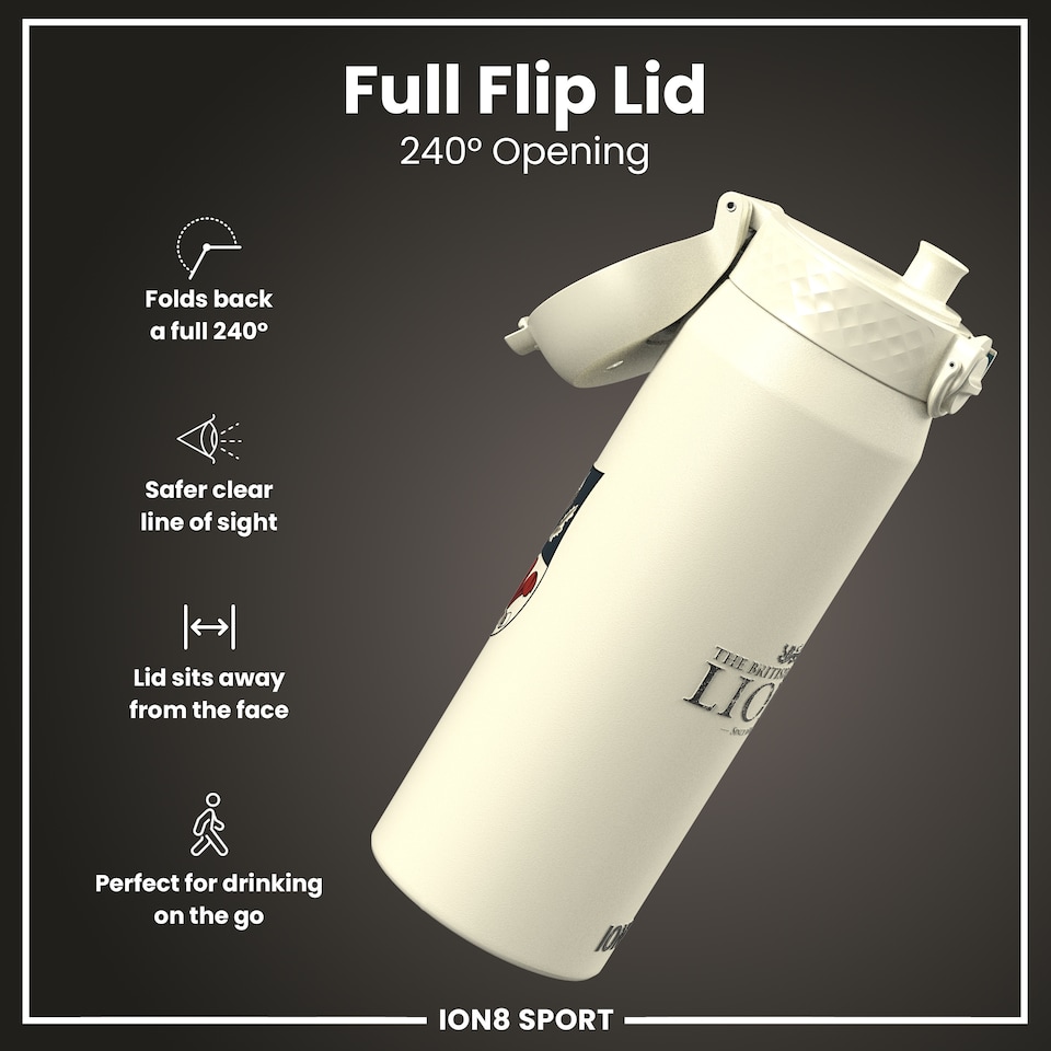image 1 of BIL Rugby x Sports Leak Proof Water Bottle, Vacuum Insulated, 750ml (24oz) | Cream | BIL Crest | One Size