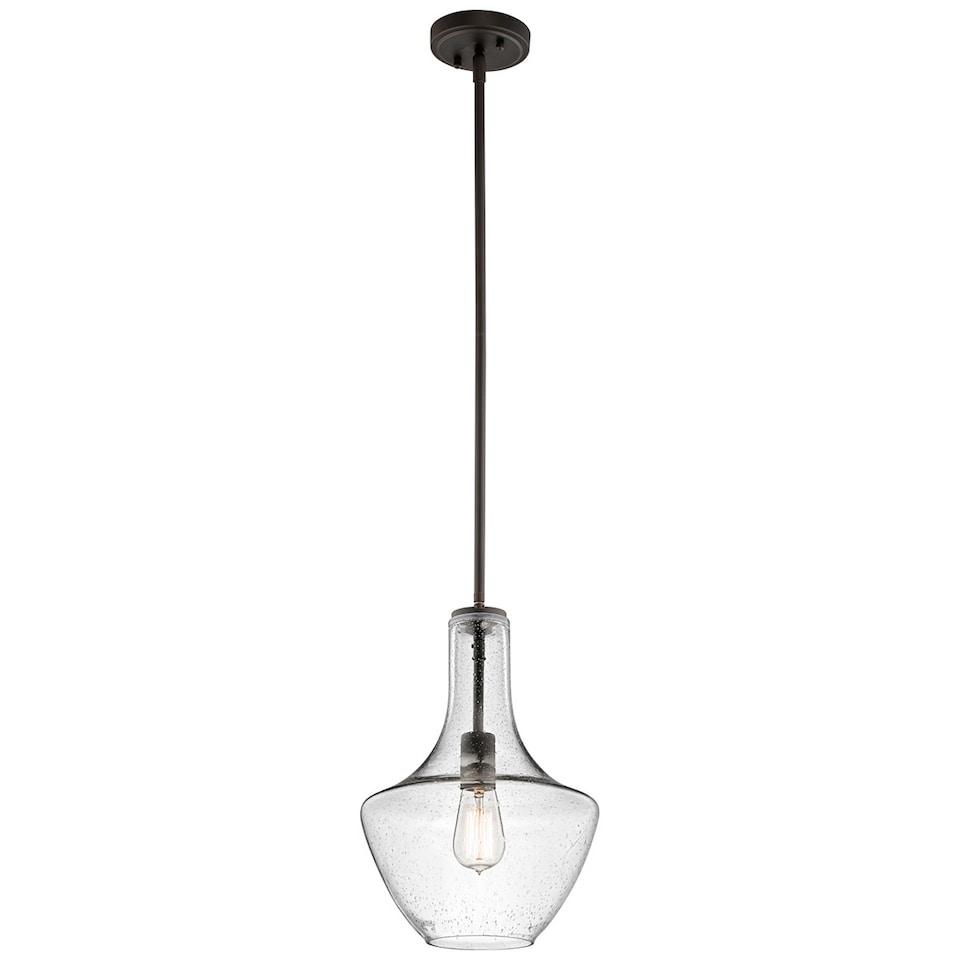 image 1 of Everly 1 Light Small Dome Ceiling Pendant Light Bronze, E27