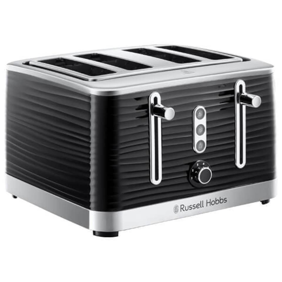 image 1 of Russell Hobbs Inspire Kettle & 4 Slice Toaster Set Black