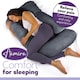 image 7 of Aamira Dark Grey Pregnancy Maternity Pillow, 140x70x20cm J Shaped Memory Foam | Grey | Grey | Standard | 1