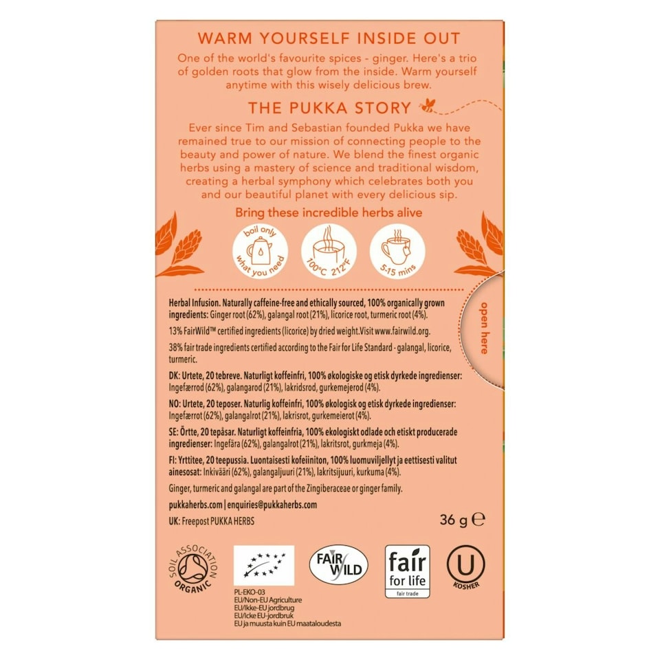 image 1 of Pukka Herbs Organic Herbal Tea, Variety Pack with After Dinner, Three Ginger & Three Mint, 3 Packs of 20 Teabags