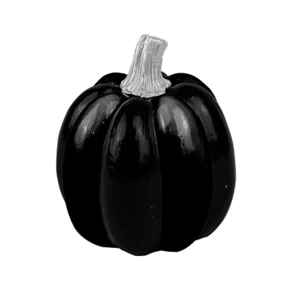 Halloween Black Pumpkin Decoration 10cm