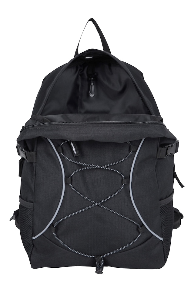 image 1 of Mountain Warehouse Bolt 18L Backpack Rucksack Padded Straps Multi Pocket Day Bag | Black