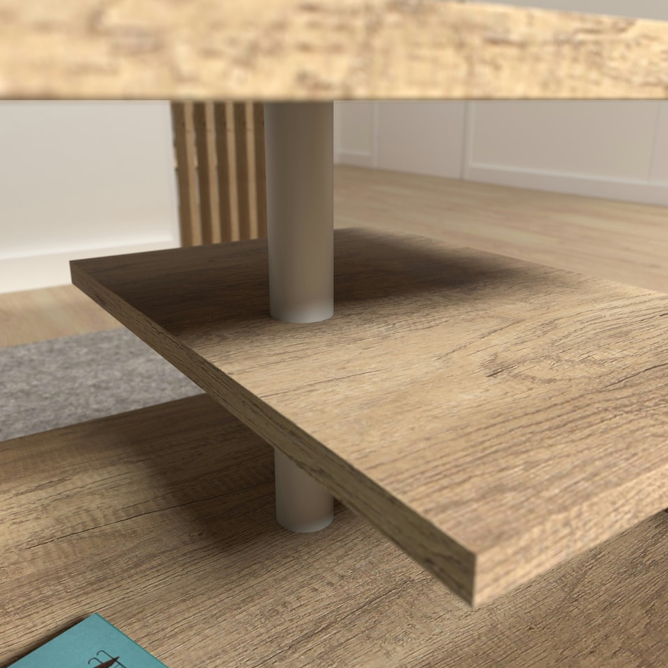 image 1 of Bailey Coffee Table in Antique Oak