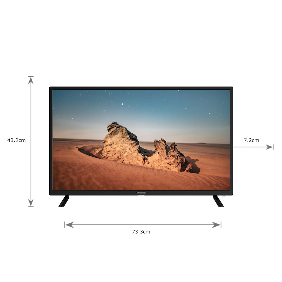 image 1 of EMtronics 32-Inch HD Ready LED TV with Built-in DVD Player