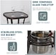 image 3 of 3 PCS Garden Furniture Set, Swivel Wicker Bistro Set with Ice Bucket Table, Upholstered Lounge Chair Set
