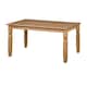 image 4 of Premium Corona Rectangular Dining Set with Table and 4 Chairs in Grey or Brown Waxed Pine - Solid Wood | Brown | Brown | 1