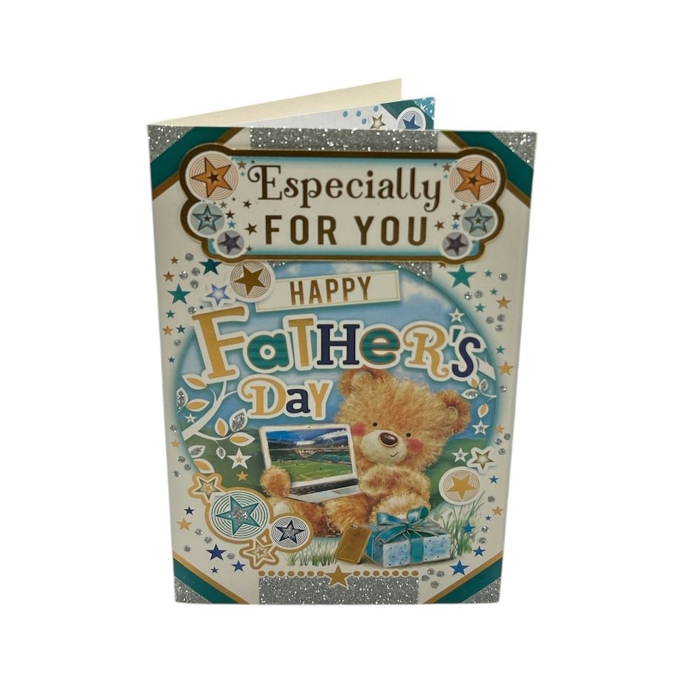 image 1 of Especially For You Teddy With Laptop Design Father's Day Card