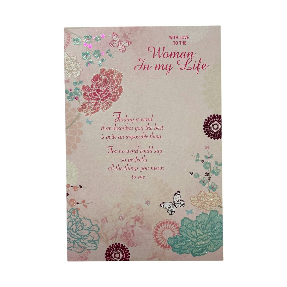 image 1 of Woman In My Life Pastel Colored Floral design Mother's Day Card