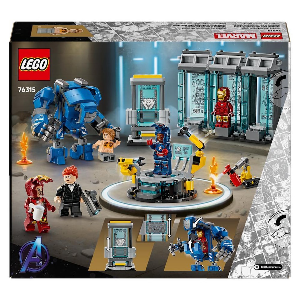 image 1 of LEGO Marvel Iron Man's Laboratory Hall of Armour