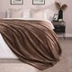 image 4 of OHS Luxury Honeycomb Waffle Blanket, 125x150cm - Chocolate