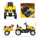 image 5 of HOMCOM Kids Ride on Tractor with Back Trailer, Shovel & Rake, Horn, Four Wheels Tractor Toy for Child Toddler