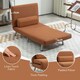 image 5 of HOMCOM Folding 5 Position Convertible Sleeper Chair Bed Coffee 