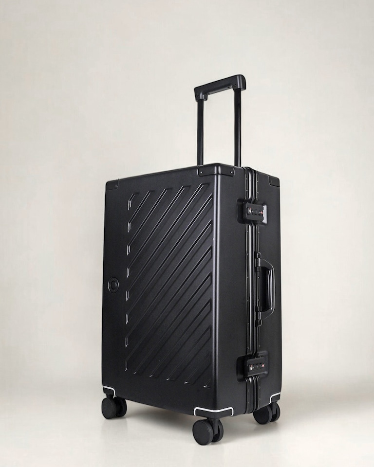 image 1 of Zipperless Polycarbonate Suitcase, Hard Shell, TSA Lock, 4 Wheels