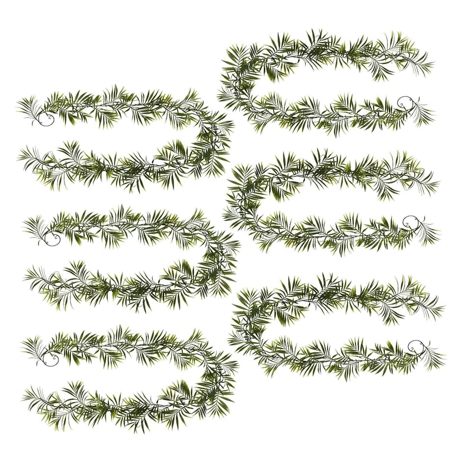 image 1 of Pack of 6 x 190cm Fire Retardant Artificial Palm Garland