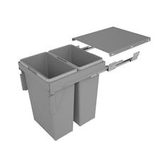 SIGE 70L UnderCounter PullOut Waste Bin, 2 x 35L Removable Bins, SoftClose, Suits 450mm Cabinet