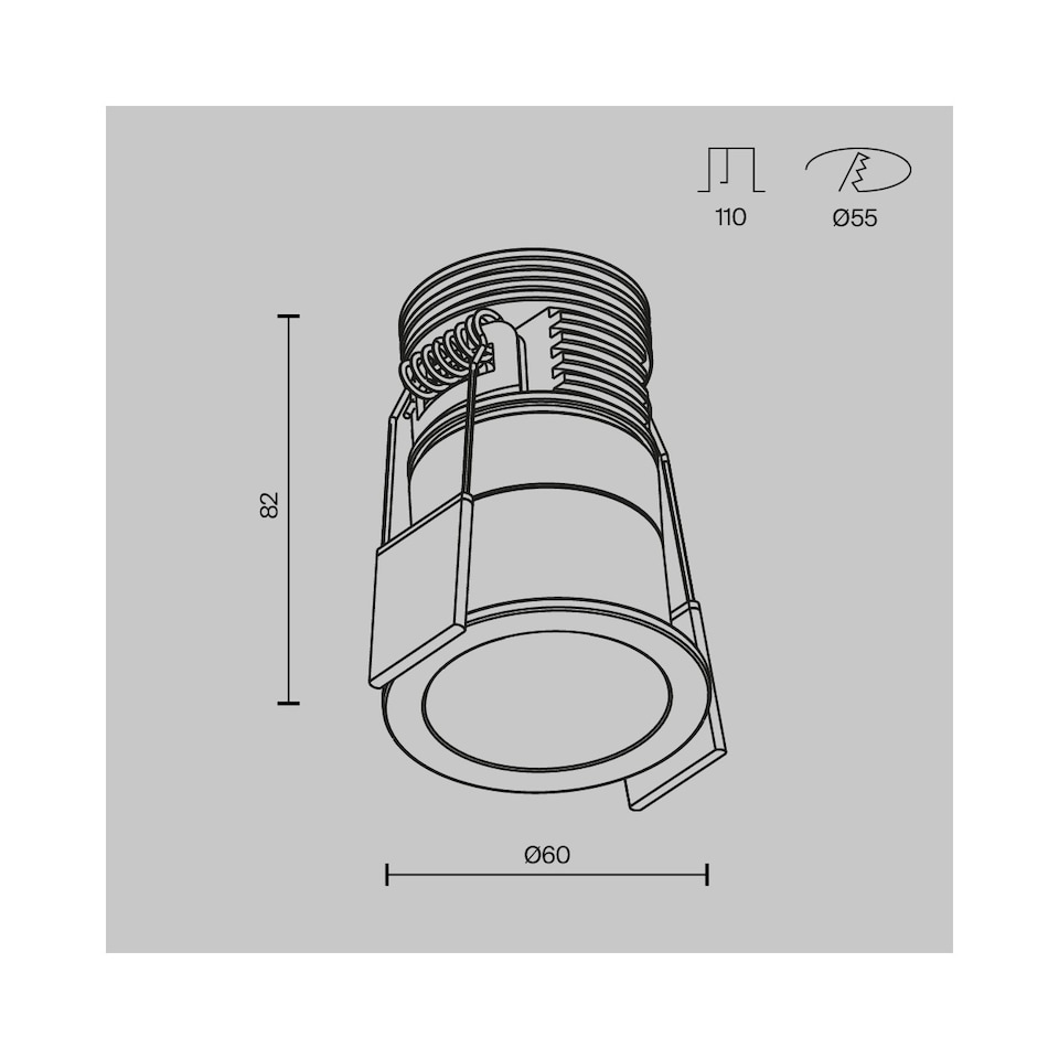 image 1 of Minor Round Recessed Downlight Black And White 3000K 700lm