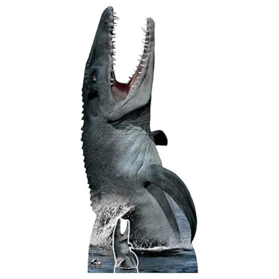 Official Jurassic World Mosasaurus Dinosaur Lifesize Cardboard Cutout 189cm