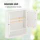image 7 of COSTWAY Wall Mounted Bathroom Mirror Cabinet Storage White White