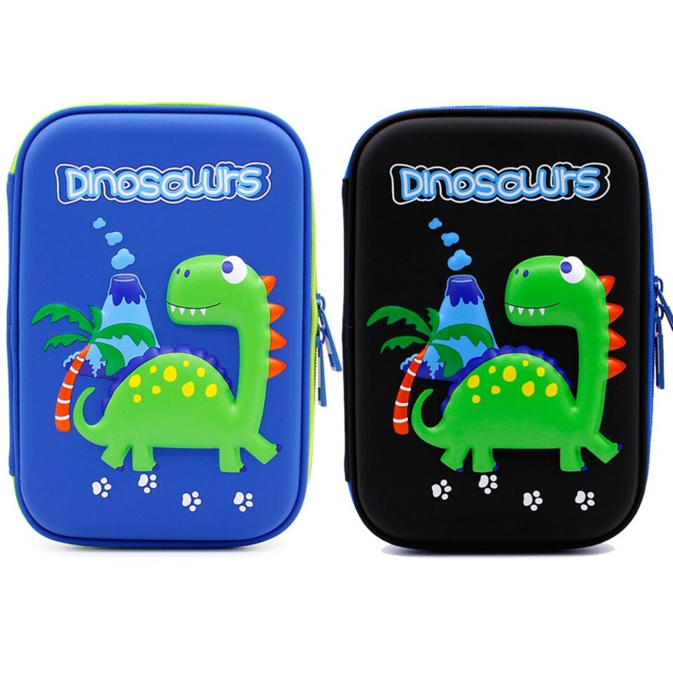 image 1 of Dinosaur Design 3D Embossed Pencil Case