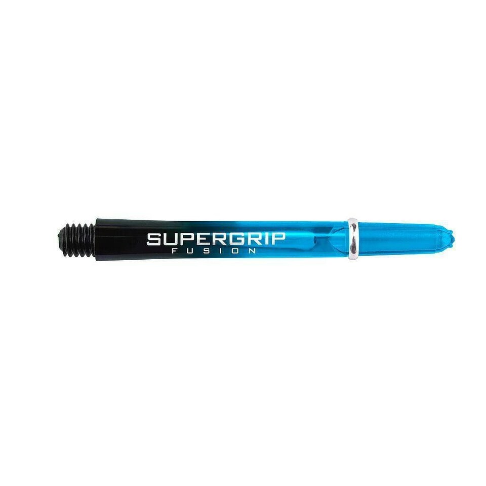 image 1 of Harrows Supergrip Fusion Darts Shafts - Black/Aqua Blue - 40mm