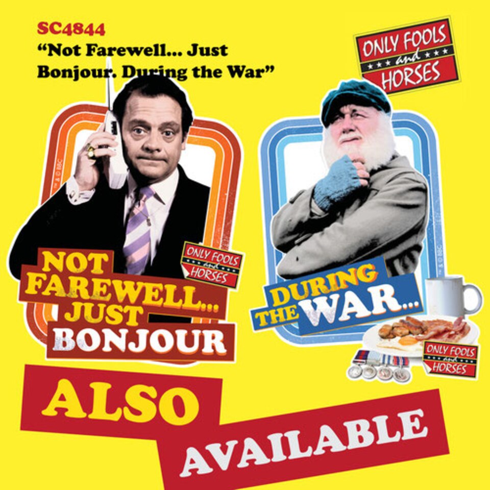 image 1 of Not Farewell Just Bonjour and During the War Only Fools and Horses Wall Art Cardboard Cutouts - Pack of 2