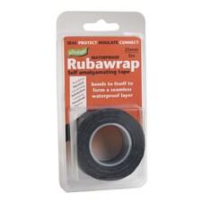 Ultratape Rubawrap Waterproof Self-Amalgamating Tape 25mm x 5m Black - One Colour - One Size