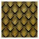 image 1 of Golden geometric flower pattern (Picutre Frame) White | XL